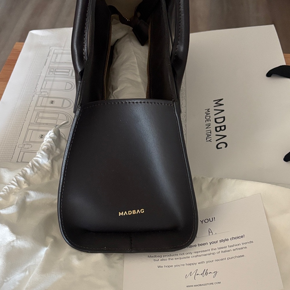 Black Leather Top-Handle Bag